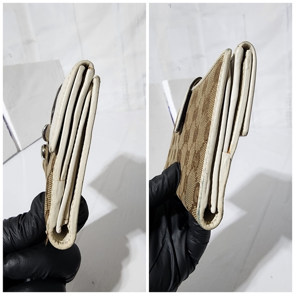 Gucci Shima Long Leather And Canvas Beige/Off-White - Picture 6 of 16